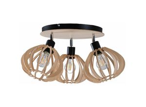 5056013674306 - Keter Lighting - 827 Nicoleta Deckenstrahler Cluster Schwarz 32cm 3x E27