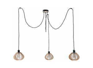 5056013674313 - 828 Nicoleta Cluster Pendel-Deckenleuchte Schwarz 3x E27 - Keter Lighting