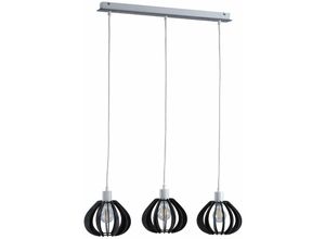 5056013674368 - Keter Lighting - 835 Nicoleta Bar Pendelleuchte Grau 62cm 3x E27