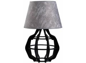 5056013674566 - Keter Lighting - 926 Bento Tischlampe mit rundem konischem Schirm Schwarz Grau 305 cm 1x E27 5056013674566 - Keter Lighting - 926 Bento Tischlampe mit rundem konischem Schirm Schwarz Grau 305 cm 1x E27