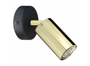 5056013674771 - Keter Lighting - 2093 Eye Einzelstrahler Schwarz Gold 10cm 1x GU10