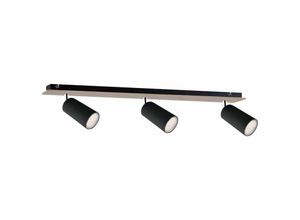 5056013674825 - Keter Lighting - 2090 Eye Deckenstrahler Bar Schwarz Holz 50cm 3x GU10