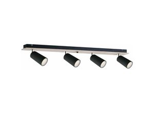 5056013674832 - Keter Lighting - 2091 Eye Deckenstrahler Bar schwarz Holz 60cm 4x GU10