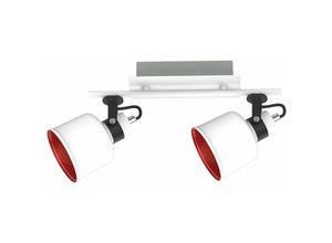 5056013675082 - Keter Lighting - 1112 Pakos Twin Deckenstrahler Weiß 30cm 2x E14