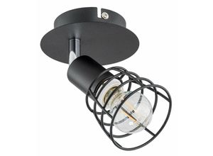 5056013675303 - Keter Lighting - 1630 Cage Einzelstrahler Schwarz 12cm 1x E14