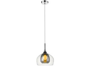 5056013675433 - Spring Lighting - Contemporary Dome Pendeldecke 1 Licht Rauchgrau Glas