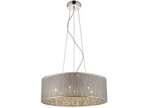 5056013675525 - Traditionelle Pendelleuchte 7 Licht Silber Kristall - Spring Lighting 5056013675525 - Traditionelle Pendelleuchte 7 Licht Silber Kristall - Spring Lighting