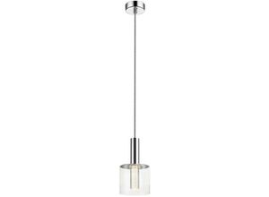 5056013675624 - Spring Lighting - Zeitgenössische integrierte LED-Hängedecke 1 Licht Chrom Glas 3000K