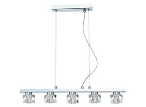 5056013676232 - Spring Lighting - Contemporary Bar Pendelleuchte 5-flammig Chrom Kristall