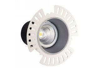 5056037103790 - Inspired Lighting - Inspired Dlux - Basy - led Einbau-Kipp-Downlight Silber Trimless 40 Grad Abstrahlwinkel 760 lm 3000 k IP20 driver not inc