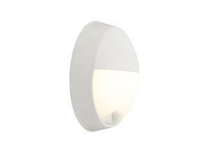 5056144228157 - LED Bulkhead Helder Circular Eyelid White 125W 1058lm - 830-840-865 CCT 215mm - IP54 - Motion and Light Sensor - 3000K - 4000K - 6500K CCT