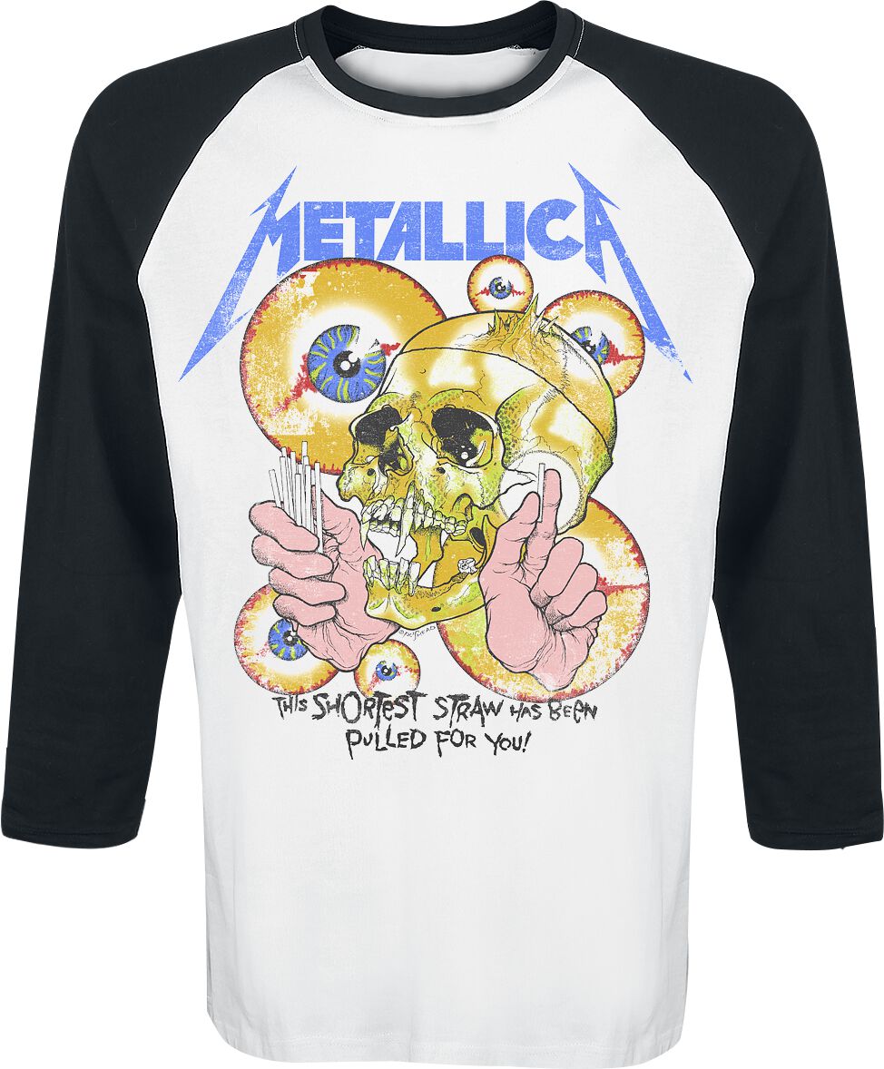 5056187708265 - Metallica Shortest Straw Langarmshirt weiß schwarz in M