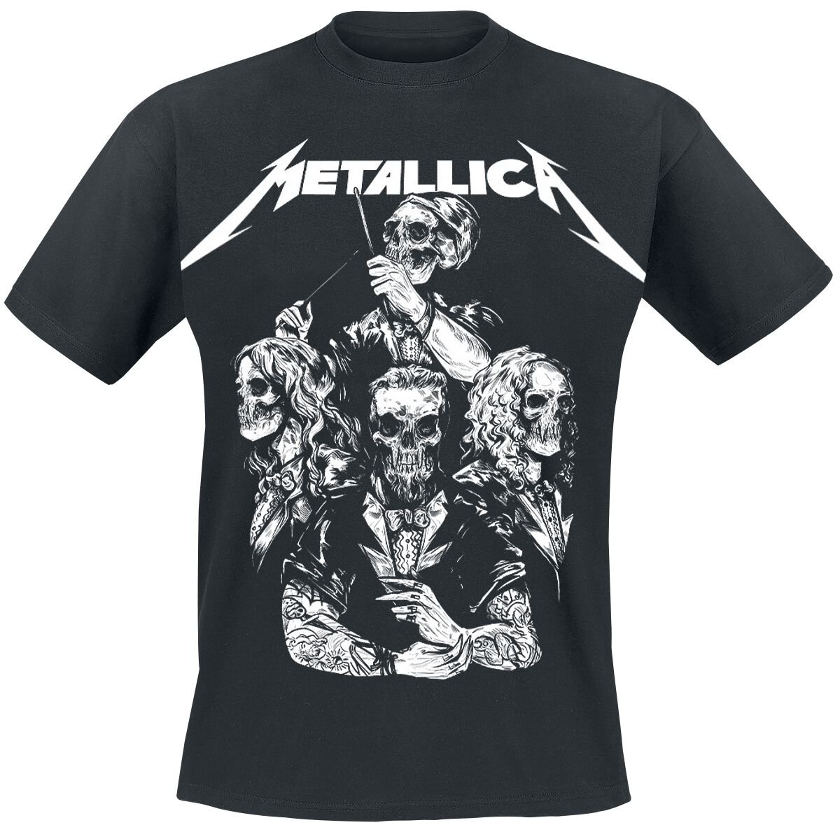 5056187722278 - Metallica S&M2 Skull Tux T-Shirt schwarz in S