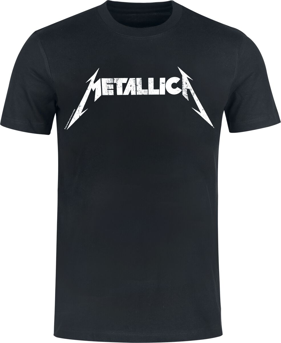 5056187774369 - Metallica Textured Logo - Heavyweight T-Shirt schwarz in XL