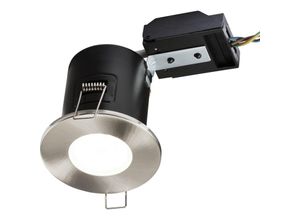 5056270810042 - Downlight Fixe Coupe-feu GU10 - Chrome Brossé 230V IP20 35W - Knightsbridge