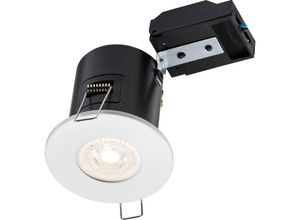 5056270810080 - Knightsbridge - Downlight fixe coupe-feu GU10 - Blanc 230V IP20 35W