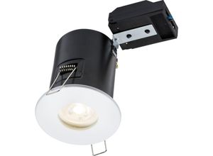 5056270810202 - Knightsbridge - Downlight fixe coupe-feu GU10 - Blanc 230V IP65 35W