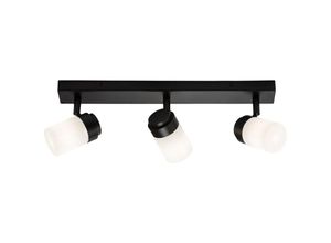 5056270826401 - Knightsbridge - Spot G9 Triple Bar avec Verre Dépoli - Noir Mat 230V IP44 25W