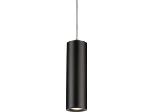 5056270838169 - Dasan Single Long Fixed Round Pendant Schwarz - DAB1FRB - Knightsbridge