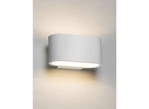 5056270859232 - Knightsbridge Applique G9 Courbe Haut et Bas Plâtre Blanc 180mm 230V IP20 40W