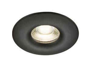 5056270872781 - Knightsbridge - Odina Single Fixed Round Downlight Schwarz - ODA1FRB