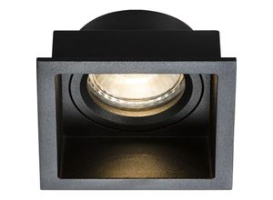 5056270872989 - Knightsbridge - Dipa Single Fixed Square Anti-Glare Downlight Schwarz – DIA1FSB