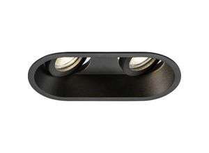 5056270873047 - Knightsbridge - Dipa Twin Tilt Round Anti-Glare Downlight Schwarz - DIC2TRB