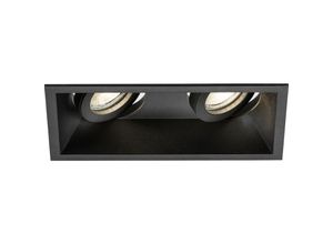 5056270873061 - Knightsbridge - Dipa Twin Tilt Square Anti-Glare Downlight Schwarz - DIC2TSB