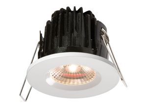 5056270878134 - Knightsbridge - IP65 7W led 3000K Warmweiß Downlight mit weißer runder Blende - vfrcobaww