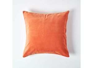 5056280700982 - Samt-Kissenbezug in Orange 60 x 60 cm - Orange - Homescapes