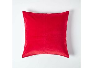 5056280701033 - Samt-Kissenbezug in Rot 60 x 60 cm - Rot - Homescapes