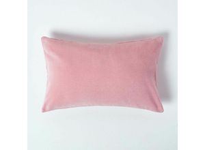 5056280701064 - Samt-Kissenbezug in Rosa 30 x 50 cm - Rosa - Homescapes