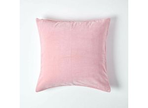 5056280701071 - Samt-Kissenbezug in Rosa 40 x 40 cm - Rosa - Homescapes