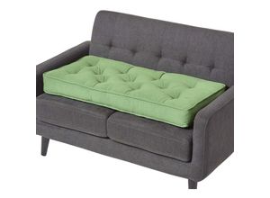 5056280706823 - Sitzauflage für Zweisitzer-Sofa 100 x 48 cm - dickes Sitzkissen grün - Grün - Homescapes