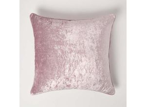 5056280712824 - Pannesamt Zierkissenbezug in Rosa 45 x 45 cm - Rosa - Homescapes