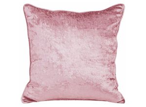 5056280712831 - Pannesamt Zierkissenbezug in Rosa 60 x 60 cm - Rosa - Homescapes