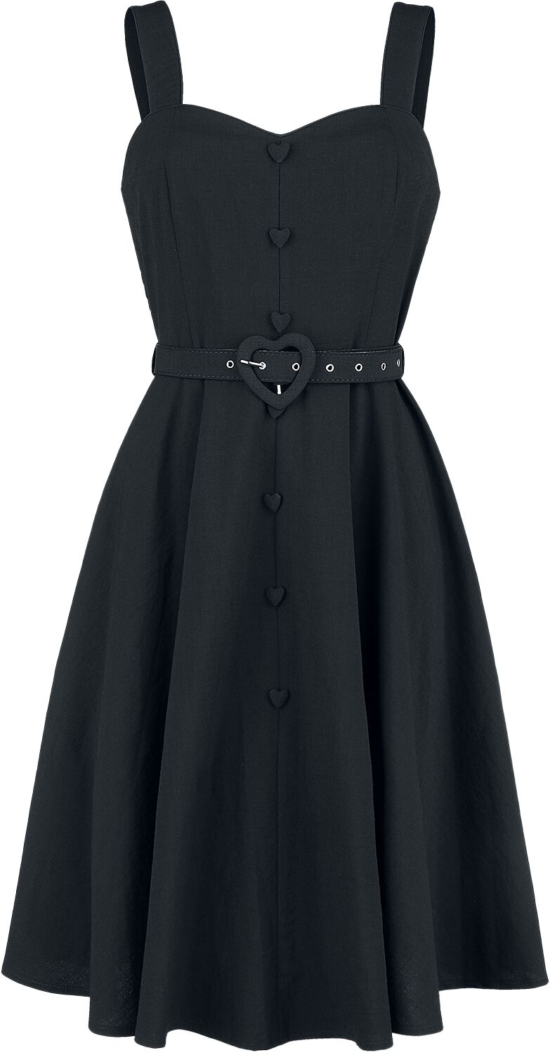 5056290454219 - Frenchie Flare Halter Dress Kurzes Kleid schwarz in XXL 5056290454219 - Frenchie Flare Halter Dress Kurzes Kleid schwarz in XXL