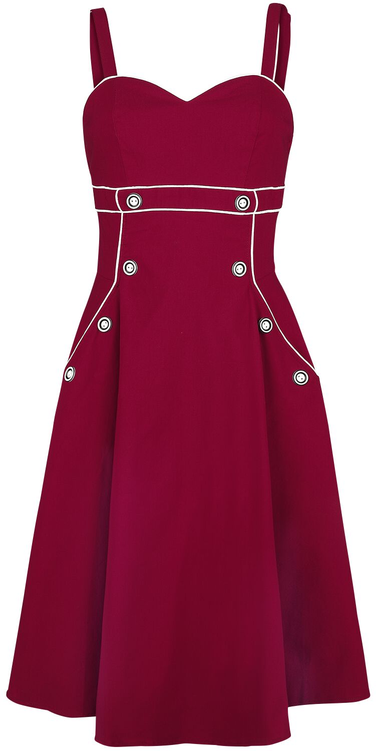 5056290455391 - Claudia Red Seaside Dress Mittellanges Kleid rot in L