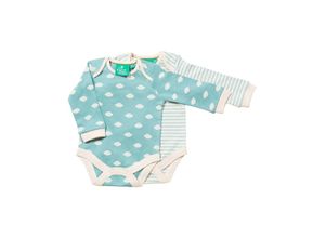 5056298979851 - - Langarmbody FLUFFY CLOUD 2er-Pack in blau Gr74