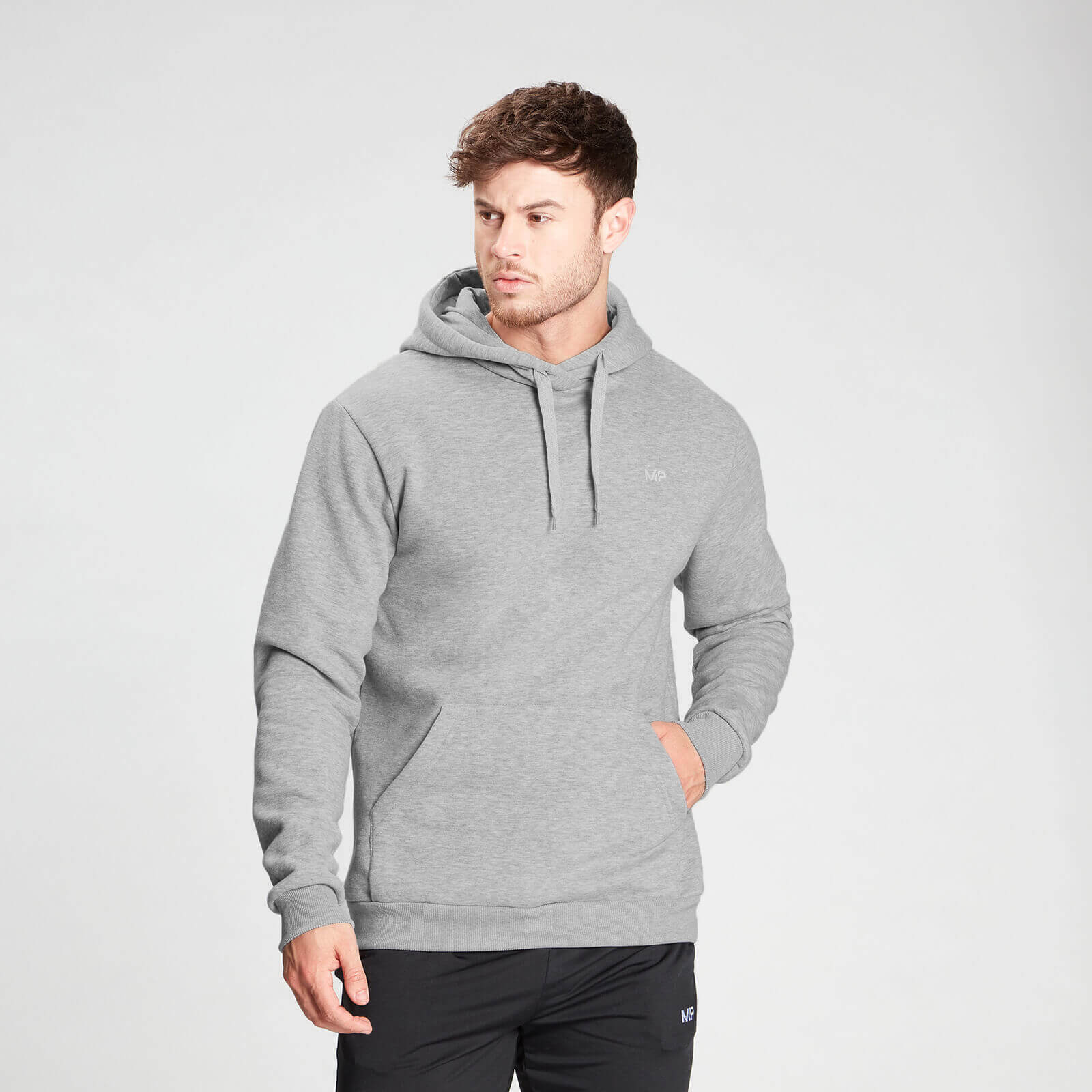 5056307336637 - Essentials Hoodie - Grey Marl - M