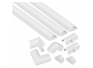 5056335600236 - - Unitec Design Kabelkanalset 30 x 15 mm Set (3x 1m) 10 teilig weiß Kabelbinder & Kabelmanager