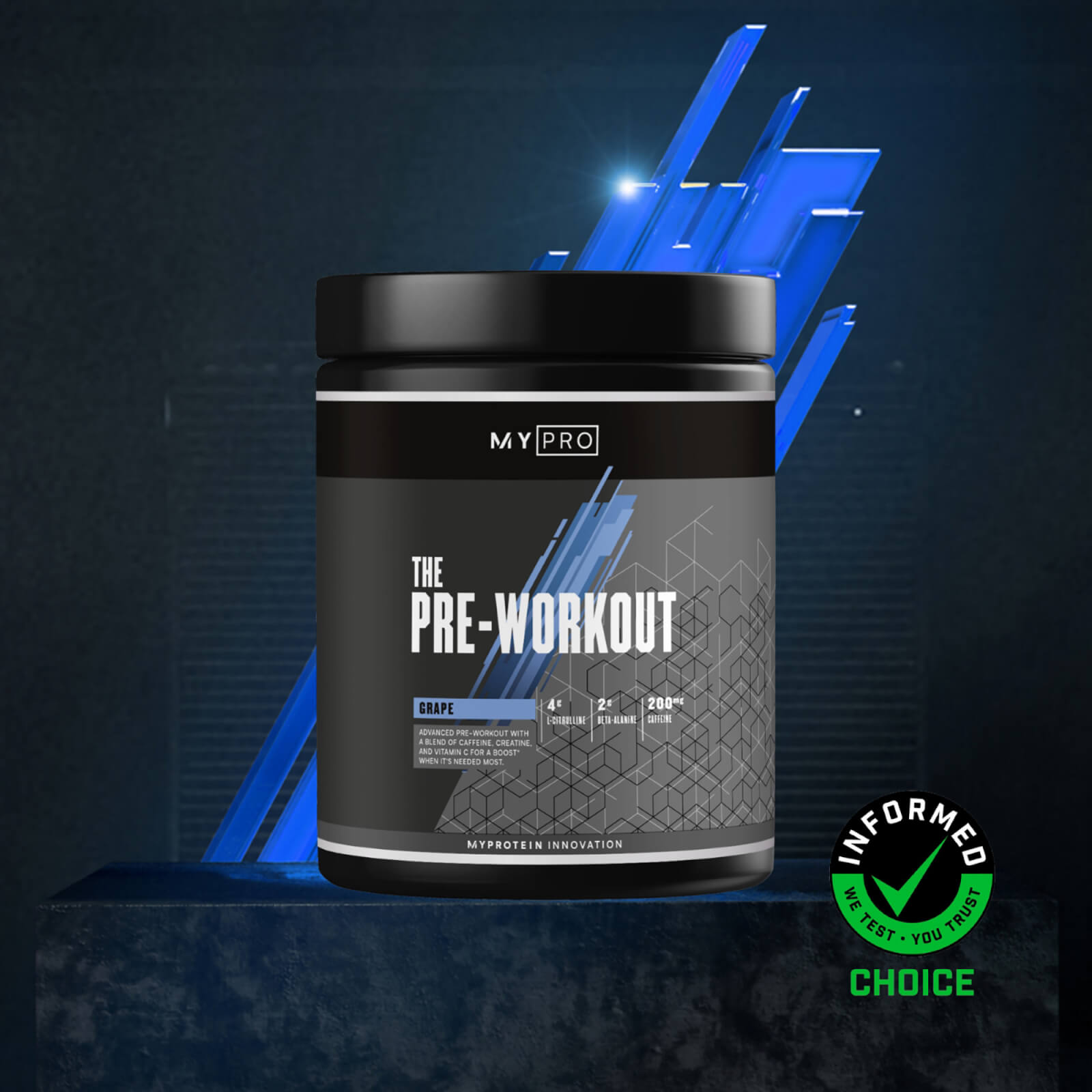 5056379594072 - THE Pre-Workout - 30Portionen - Traube