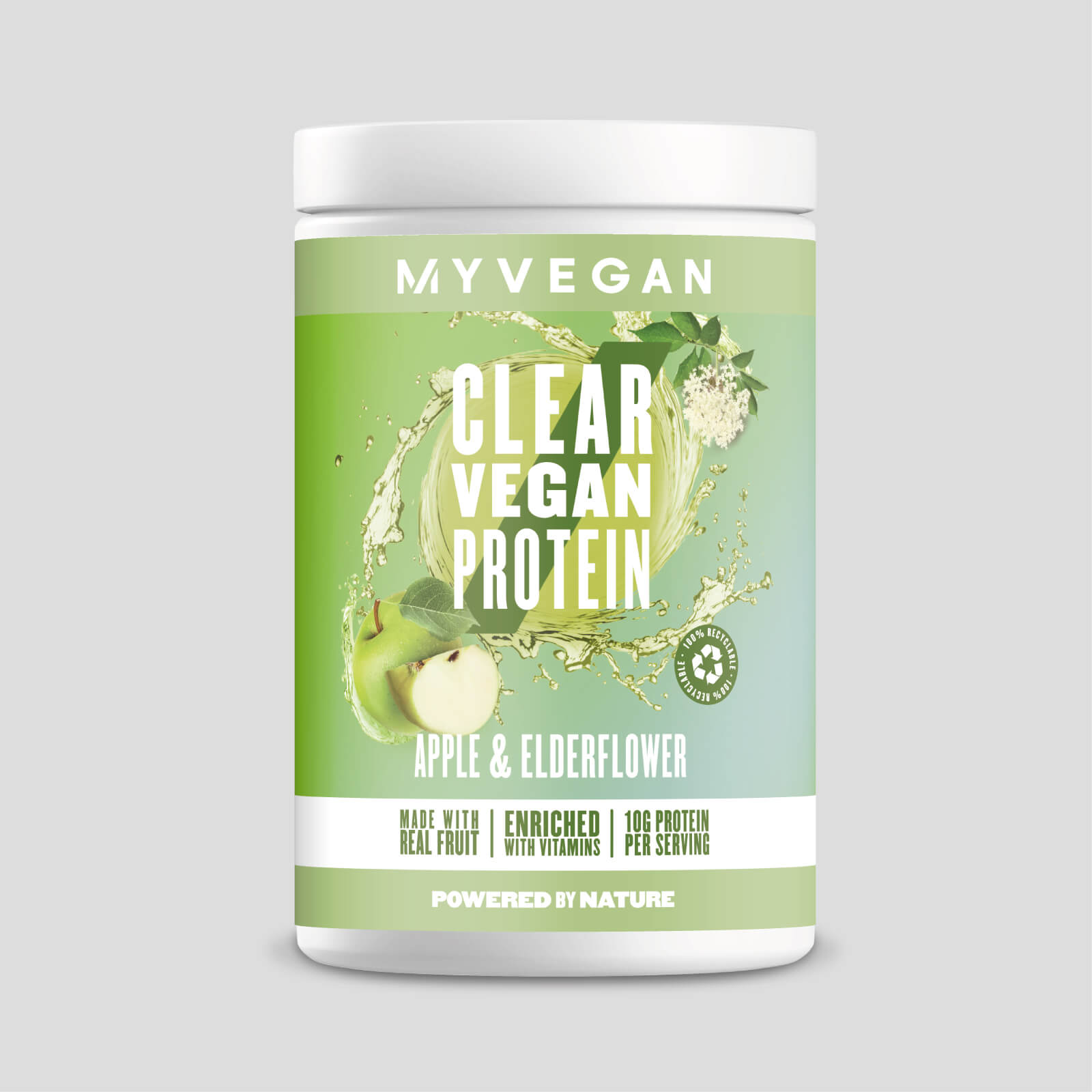 5056379594348 - Clear Vegan Protein - 640g - Apple & Elderflower