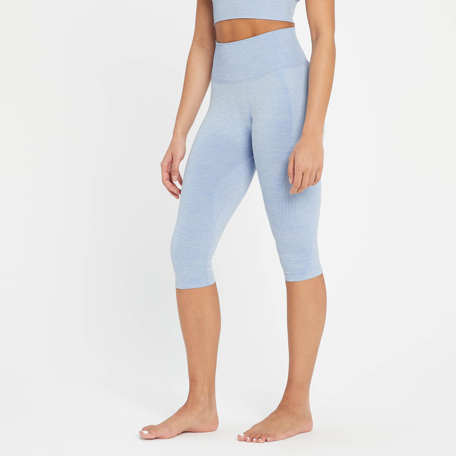 5056379646122 - Womens Composure Seamless Capri Leggings - Blue Sky  - M