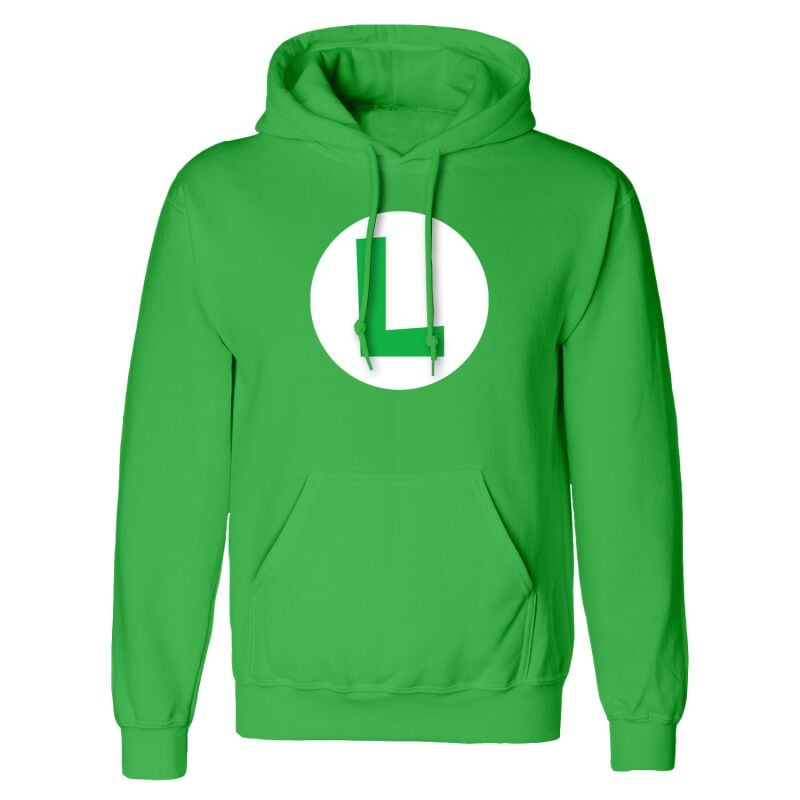 5056463405055 - Luigi Badge Kapuzenpullover grün in S