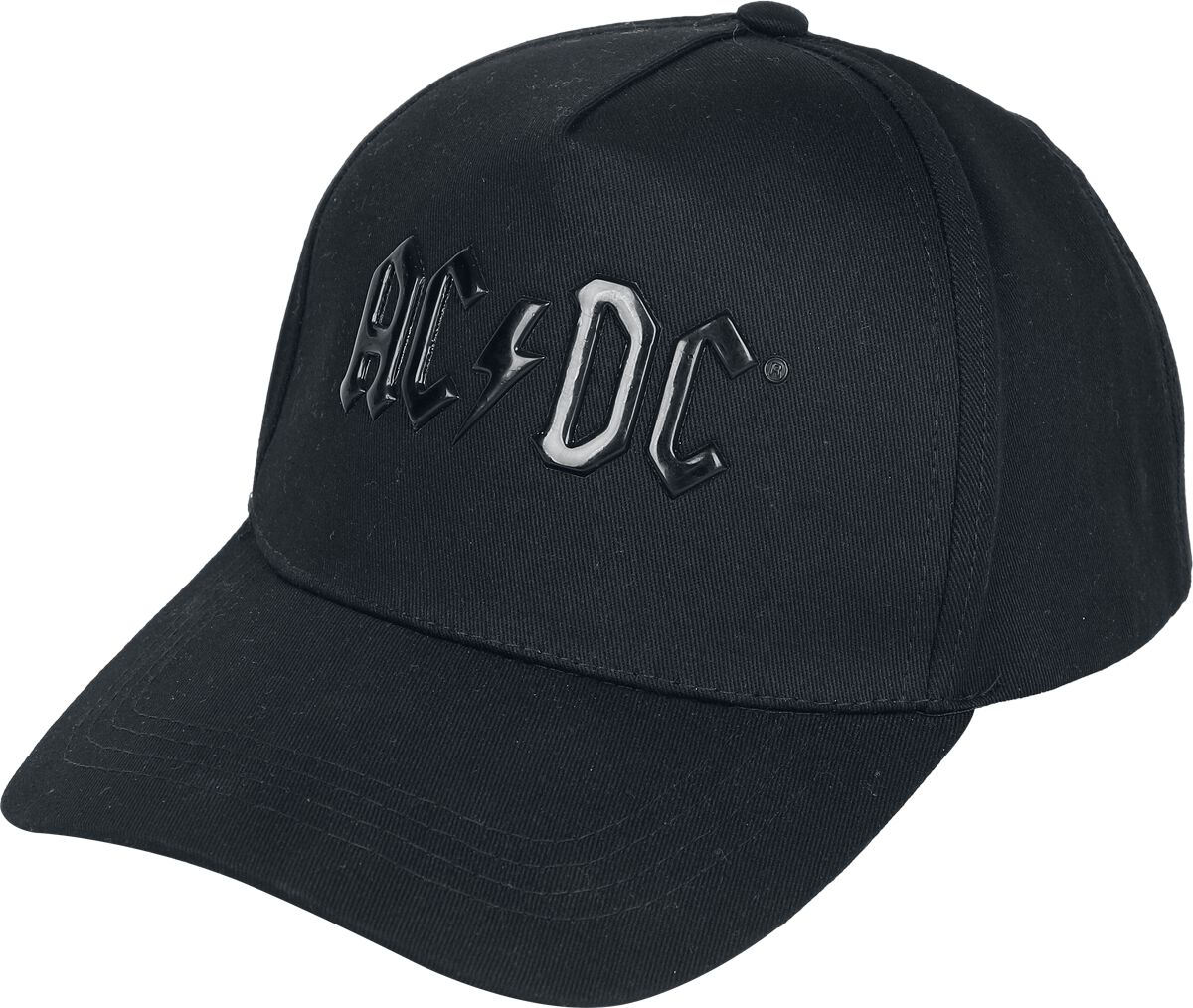 5056463430569 - AC DC Shiny Black Logo Cap schwarz