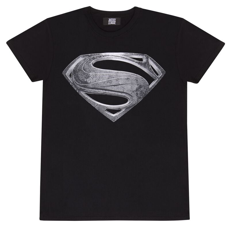 5056463439685 - Justice League - Black Logo T-Shirt schwarz in S