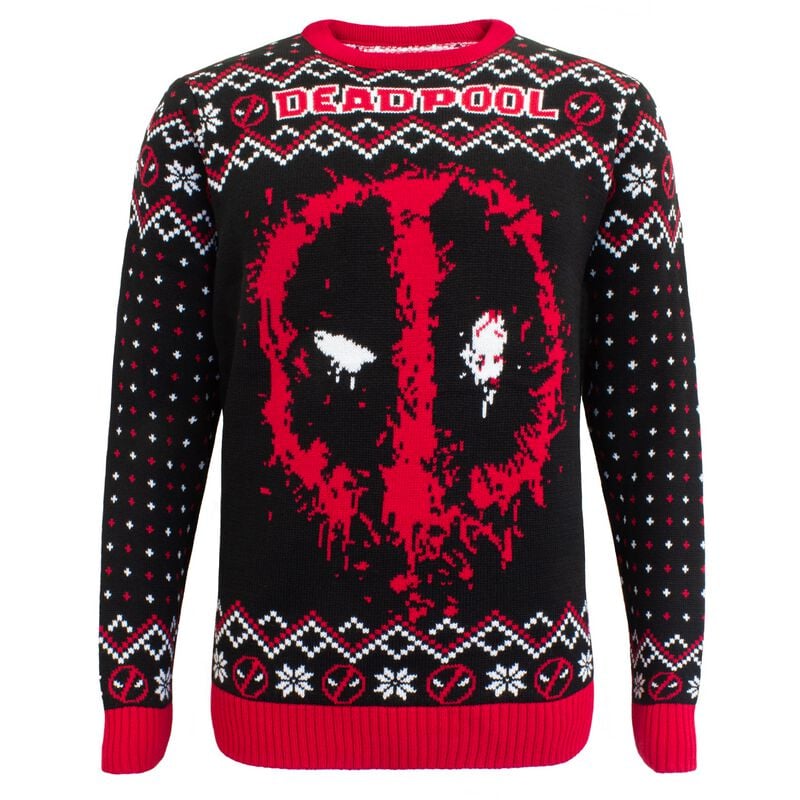 5056463458143 - - Spray Weihnachtspullover schwarz rot weiß in XXL