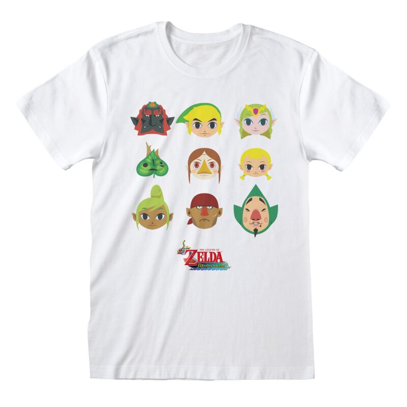 5056463489307 - Wind Waker Faces T-Shirt weiß in S