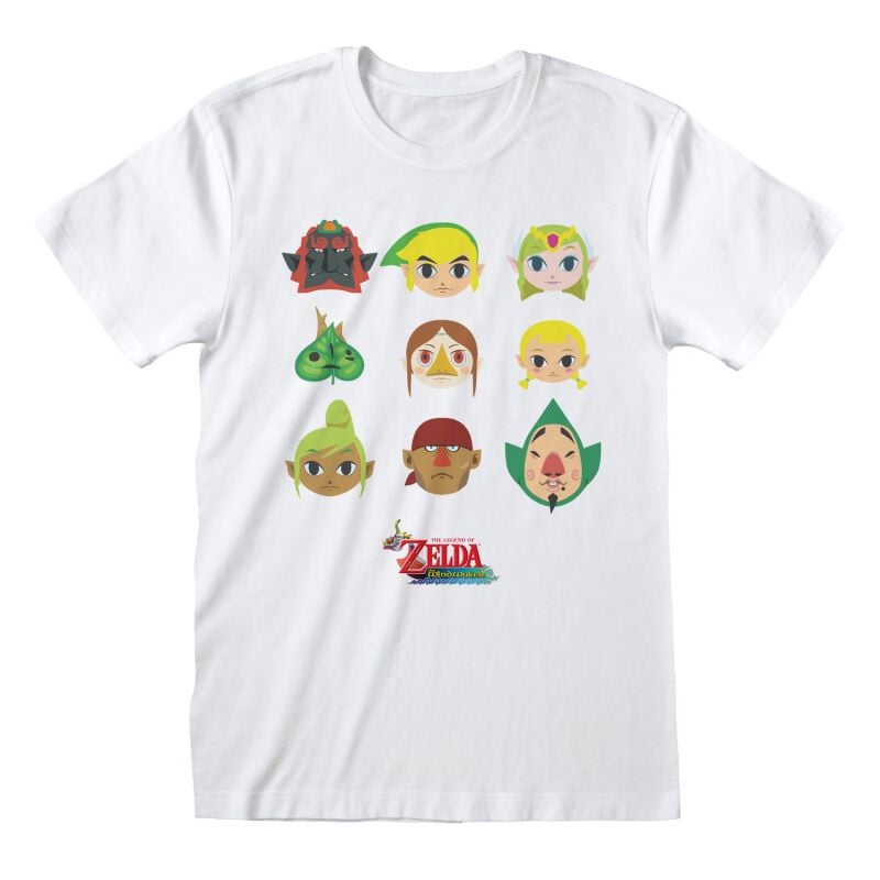 5056463489321 - Wind Waker Faces T-Shirt weiß in L